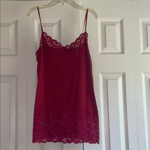 White House Black Market Red Lace Cami